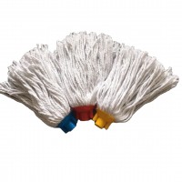 4ply friction spinning and recycled cotton mop head pure white  made in China